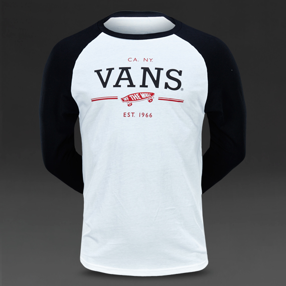Vans Luxury Goods Raglan T-Shirt White / Black for Men